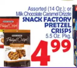 Bravo Supermarkets SNACK FACTORY PRETZEL CRISPS 5.5 Oz. Pkg offer