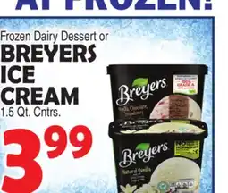 Bravo Supermarkets BREYERS ICE CREAM offer