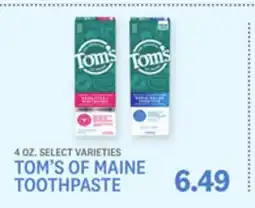 Kings Food Markets TOM'S OF MAINE TOOTHPASTE offer