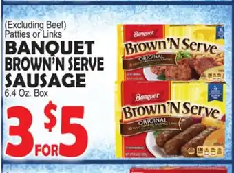 Bravo Supermarkets BANQUET BROWN'N SERVE SAUSAGE offer