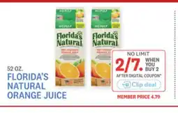 Kings Food Markets FLORIDA'S NATURAL ORANGE JUICE offer