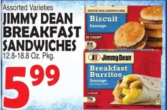 Bravo Supermarkets JIMMY DEAN BREAKFAST SANDWICHES offer