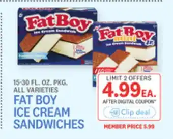 Kings Food Markets FAT BOY ICE CREAM SANDWICHES offer