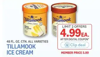 Kings Food Markets TILLAMOOK ICE CREAM offer