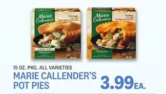 Kings Food Markets MARIE CALLENDER'S POT PIES offer