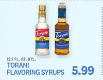 Kings Food Markets TORANI FLAVORING SYRUPS offer