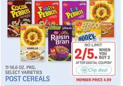 Kings Food Markets POST CEREALS offer