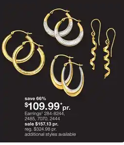 JC Penney Earrings‡ offer