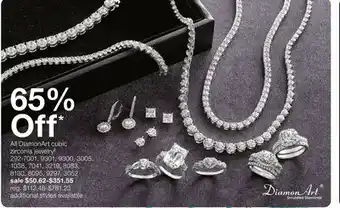 JC Penney All DiamonArt cubic zirconia jewelry§ offer