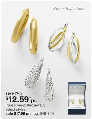 JC Penney Pure silver-plated jewelry offer