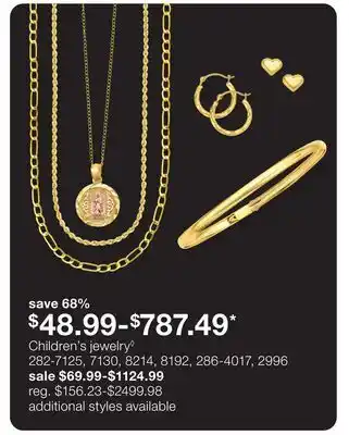 JC Penney Children's jewelry◊ offer