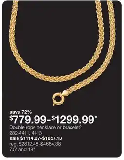 JC Penney Double rope necklace or bracelet◊ offer