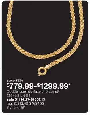 JC Penney Double rope necklace or bracelet◊ offer