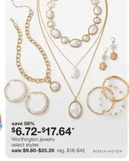 JC Penney Worthington jewelry offer