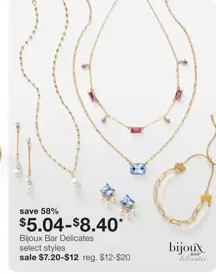 JC Penney Bijoux Bar Delicates offer