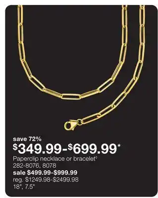 JC Penney Paperclip necklace or bracelet◊ offer