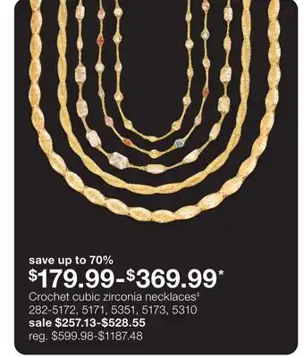 JC Penney Crochet cubic zirconia necklaces‡ offer