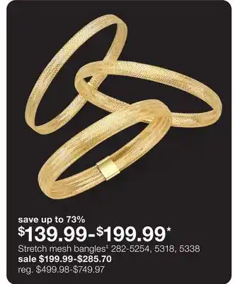 JC Penney Stretch mesh bangles‡ offer