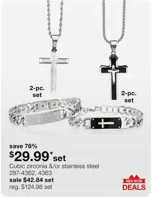 JC Penney Cubic zirconia &/or stainless steel offer