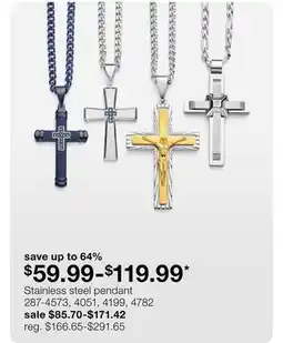 JC Penney Stainless steel pendant offer