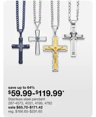 JC Penney Stainless steel pendant offer