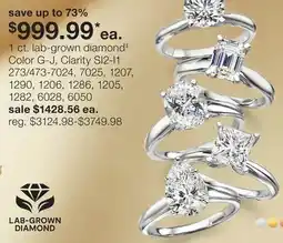 JC Penney 1 ct. lab-grown diamond‡ Color G-J, Clarity SI2-I1 offer