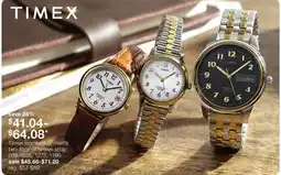 JC Penney Timex women's or men's two-tone or brown strap offer