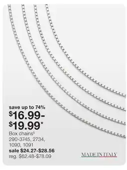 JC Penney Box chains§ offer