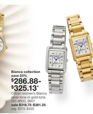 JC Penney Citizen women's Bianca silver-tone or gold-tone offer