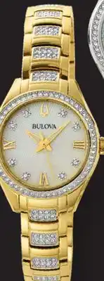 JC Penney Bulova women's crystal accent gold-tone offer