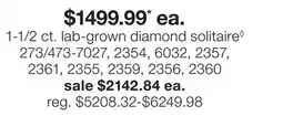 JC Penney 1-1/2 ct. lab-grown diamond solitaire◊ offer