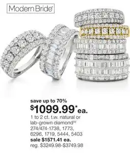 JC Penney 1 to 2 ct. t.w. natural or lab-grown diamond‡◊ offer