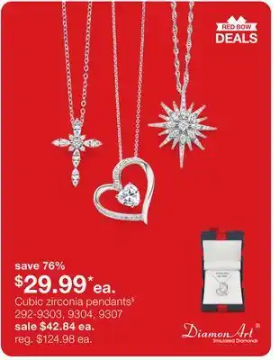 JC Penney Cubic zirconia pendants§ offer