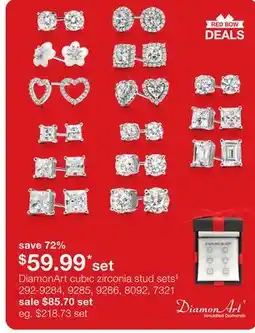 JC Penney DiamonArt cubic zirconia stud sets§ offer