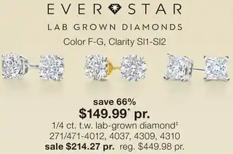 JC Penney 1/4 ct. t.w. lab-grown diamond‡ offer