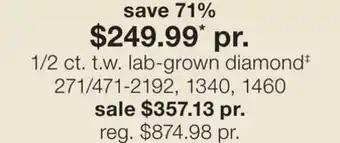 JC Penney t. w. lab-grown diamond‡ offer