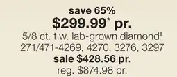 JC Penney 5/8 ct. t.w. lab-grown diamond‡ offer