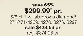 JC Penney 5/8 ct. t.w. lab-grown diamond‡ offer