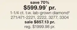 JC Penney 1-1/4 ct. t.w. lab-grown diamond‡ offer