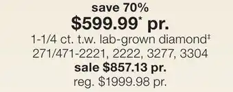 JC Penney 1-1/4 ct. t.w. lab-grown diamond‡ offer