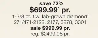 JC Penney 1-3/8 ct. t.w. lab-grown diamond‡ offer