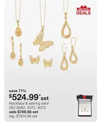 JC Penney Necklace & earring sets◊ offer