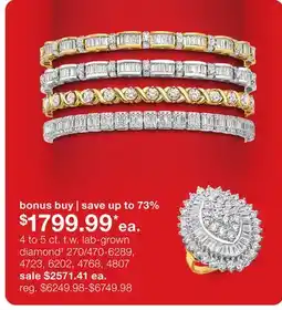 JC Penney 4 to 5 ct. t.w. lab-grown diamond‡ offer