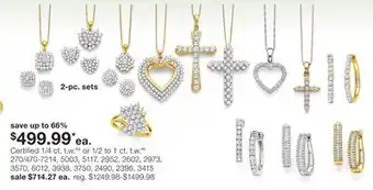 JC Penney Certified 1/4 ct. t.w.Ħ ◊ or 1/2 to 1 ct. t.w.Ħ‡ offer