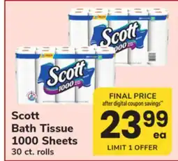 ACME Scott Bath Tissue 1000 Sheets offer