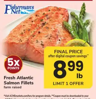 ACME Fresh Atlantic Salmon Fillets offer