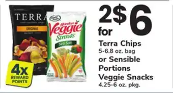 ACME Terra Chips 5-6.8 oz. bag or Sensible Portions Veggie Snacks 4.25-6 oz. pkg offer