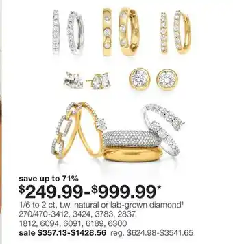 JC Penney 1/6 to 2 ct. t.w. natural or lab-grown diamond‡ offer