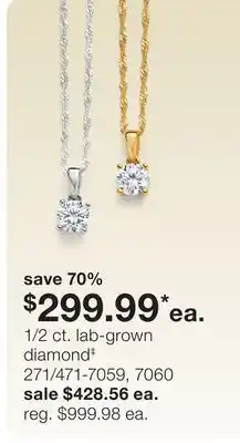 JC Penney 1/2 ct. lab-grown diamond‡ offer