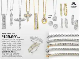 JC Penney 1/4 to 1/2 ct. t.w. lab-grown diamond§ offer